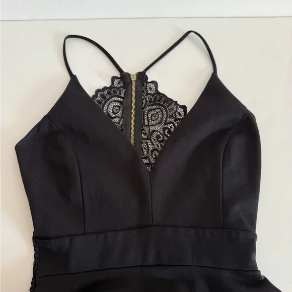 Windsor Black Spaghetti Strap Dress NWT - Picture 9 of 11